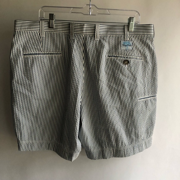 True Flies Life Off The Chart Shorts sz 38 Mens Striped Blue/White - Picture 3 of 8